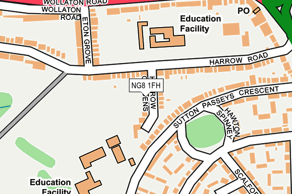 NG8 1FH map - OS OpenMap – Local (Ordnance Survey)