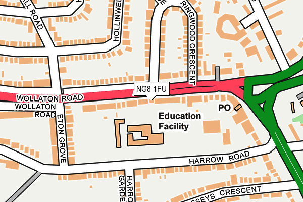 NG8 1FU map - OS OpenMap – Local (Ordnance Survey)