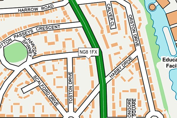 NG8 1FX map - OS OpenMap – Local (Ordnance Survey)