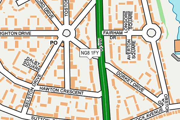 NG8 1FY map - OS OpenMap – Local (Ordnance Survey)