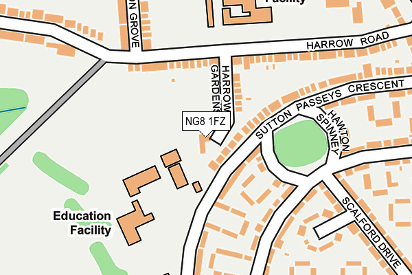 NG8 1FZ map - OS OpenMap – Local (Ordnance Survey)