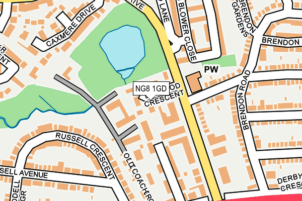 NG8 1GD map - OS OpenMap – Local (Ordnance Survey)