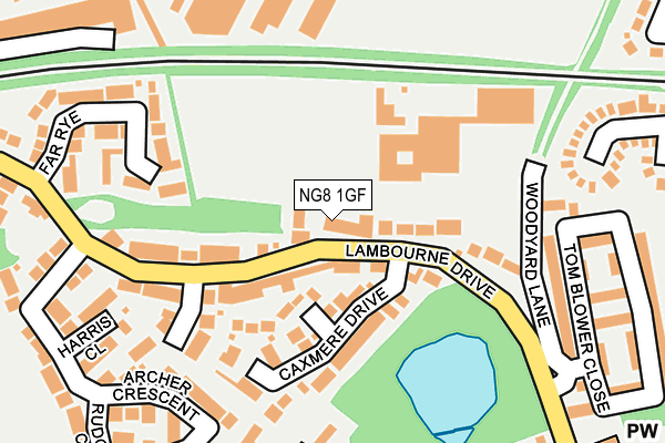 NG8 1GF map - OS OpenMap – Local (Ordnance Survey)