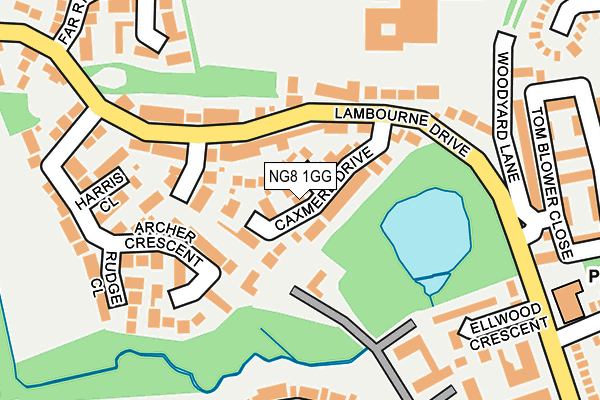 NG8 1GG map - OS OpenMap – Local (Ordnance Survey)