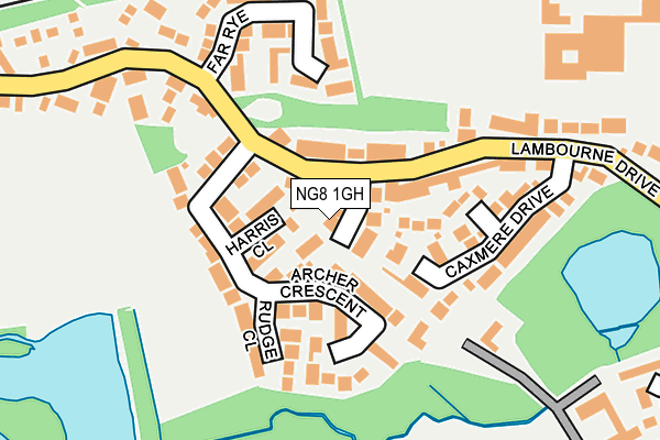 NG8 1GH map - OS OpenMap – Local (Ordnance Survey)