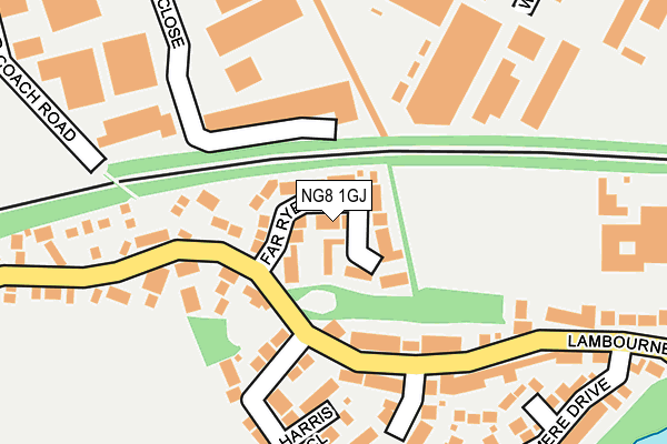 NG8 1GJ map - OS OpenMap – Local (Ordnance Survey)