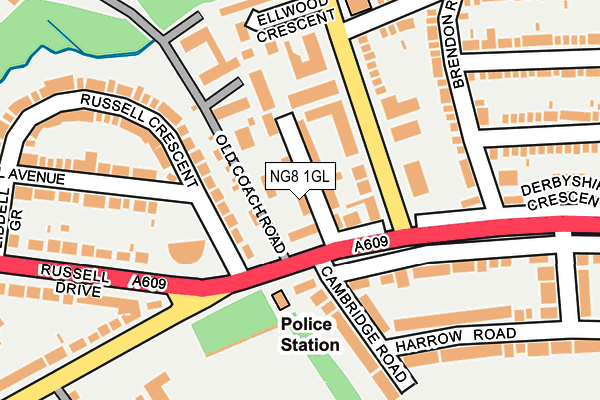 NG8 1GL map - OS OpenMap – Local (Ordnance Survey)