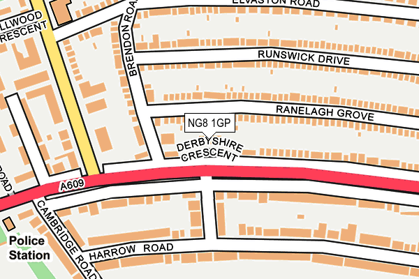 NG8 1GP map - OS OpenMap – Local (Ordnance Survey)