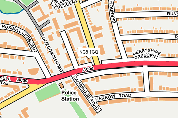 NG8 1GQ map - OS OpenMap – Local (Ordnance Survey)