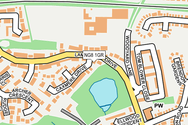 NG8 1GR map - OS OpenMap – Local (Ordnance Survey)