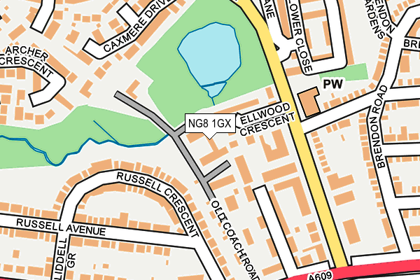 NG8 1GX map - OS OpenMap – Local (Ordnance Survey)