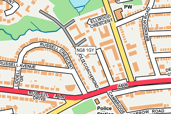 NG8 1GY map - OS OpenMap – Local (Ordnance Survey)