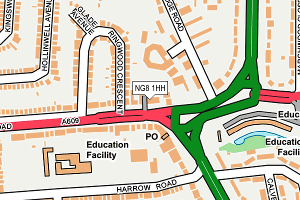 NG8 1HH map - OS OpenMap – Local (Ordnance Survey)