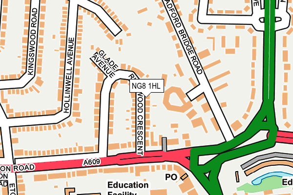 NG8 1HL map - OS OpenMap – Local (Ordnance Survey)