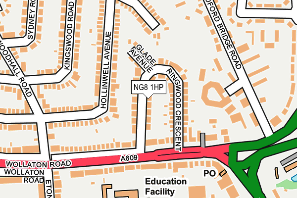 NG8 1HP map - OS OpenMap – Local (Ordnance Survey)