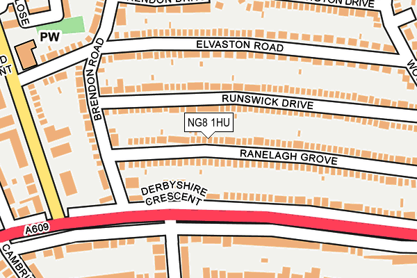 NG8 1HU map - OS OpenMap – Local (Ordnance Survey)