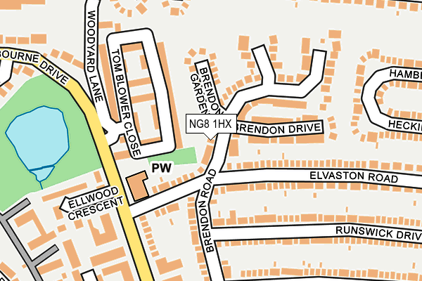 NG8 1HX map - OS OpenMap – Local (Ordnance Survey)