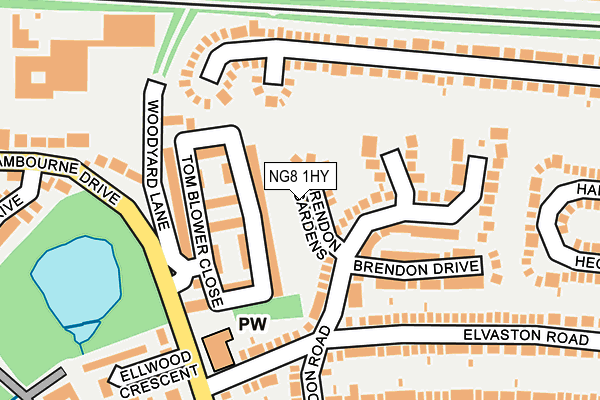 NG8 1HY map - OS OpenMap – Local (Ordnance Survey)