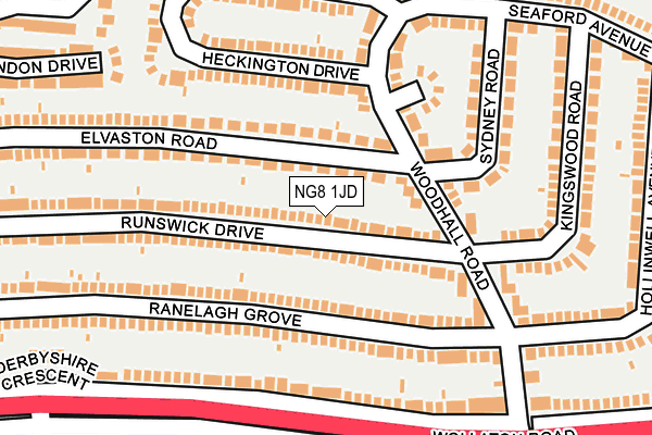 NG8 1JD map - OS OpenMap – Local (Ordnance Survey)