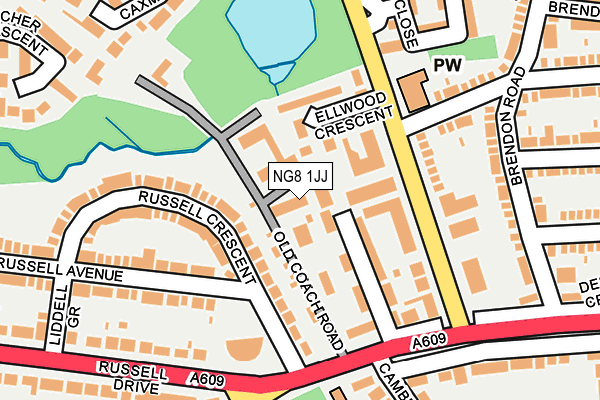 NG8 1JJ map - OS OpenMap – Local (Ordnance Survey)