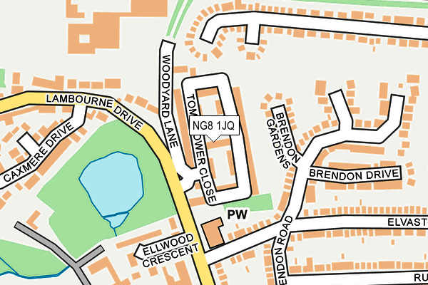 NG8 1JQ map - OS OpenMap – Local (Ordnance Survey)