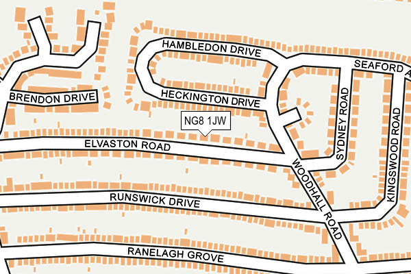 NG8 1JW map - OS OpenMap – Local (Ordnance Survey)