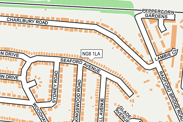 NG8 1LA map - OS OpenMap – Local (Ordnance Survey)