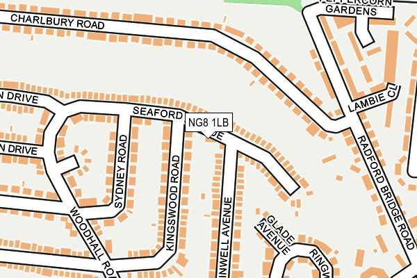 NG8 1LB map - OS OpenMap – Local (Ordnance Survey)