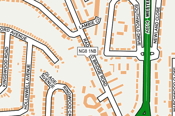 NG8 1NB map - OS OpenMap – Local (Ordnance Survey)