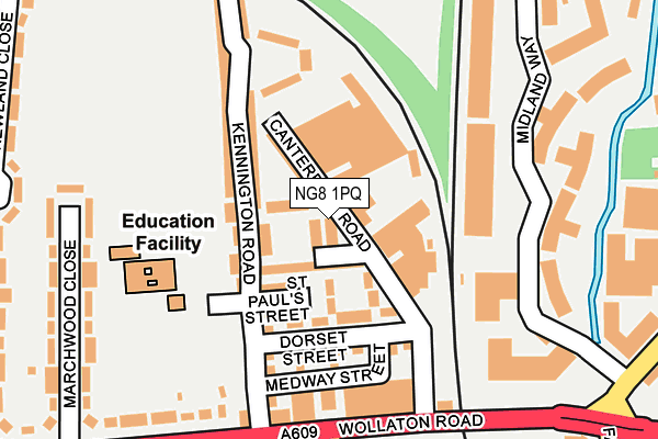 NG8 1PQ map - OS OpenMap – Local (Ordnance Survey)