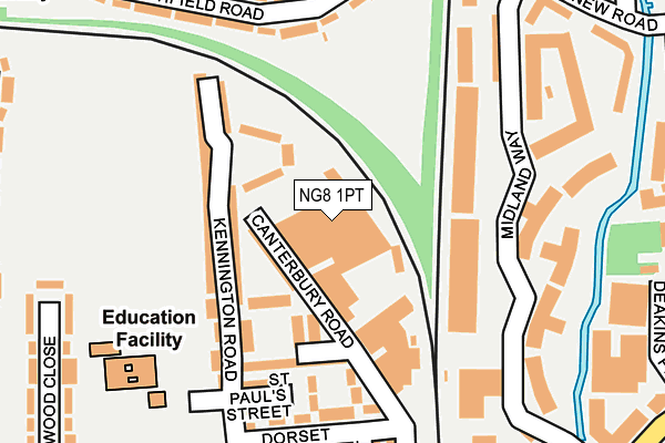 NG8 1PT map - OS OpenMap – Local (Ordnance Survey)