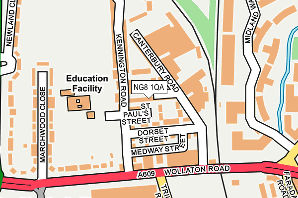 NG8 1QA map - OS OpenMap – Local (Ordnance Survey)