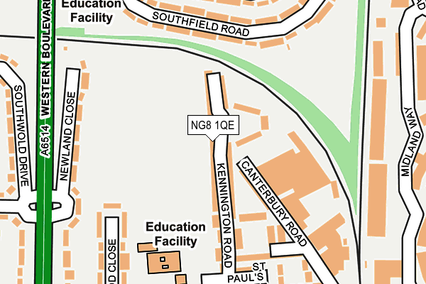 NG8 1QE map - OS OpenMap – Local (Ordnance Survey)