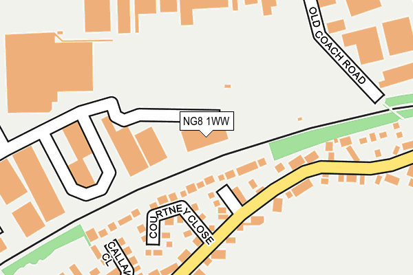 NG8 1WW map - OS OpenMap – Local (Ordnance Survey)