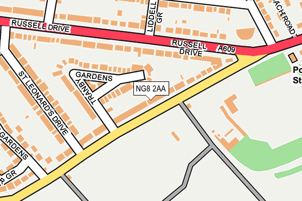 NG8 2AA map - OS OpenMap – Local (Ordnance Survey)