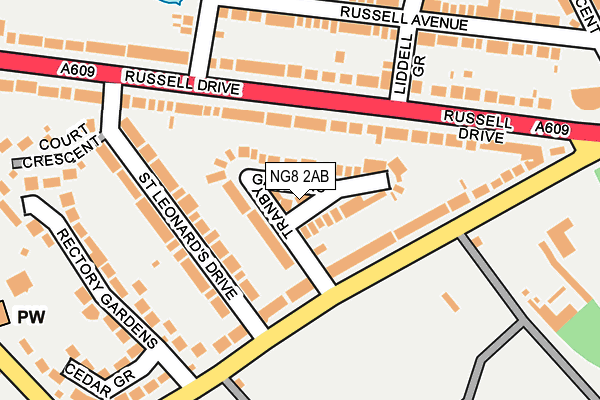 NG8 2AB map - OS OpenMap – Local (Ordnance Survey)