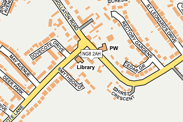 NG8 2AH map - OS OpenMap – Local (Ordnance Survey)