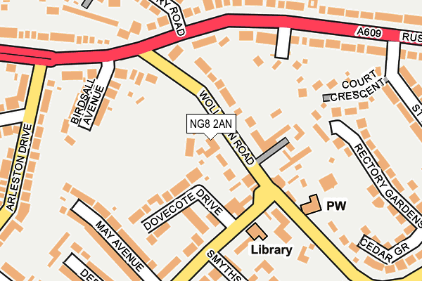 NG8 2AN map - OS OpenMap – Local (Ordnance Survey)