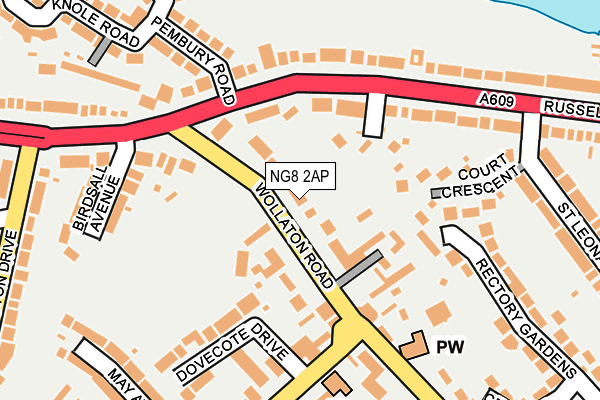 NG8 2AP map - OS OpenMap – Local (Ordnance Survey)