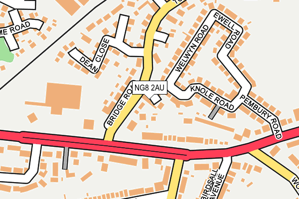 NG8 2AU map - OS OpenMap – Local (Ordnance Survey)