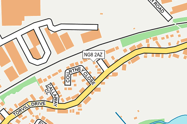 NG8 2AZ map - OS OpenMap – Local (Ordnance Survey)
