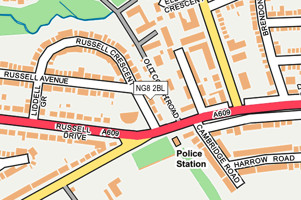 NG8 2BL map - OS OpenMap – Local (Ordnance Survey)