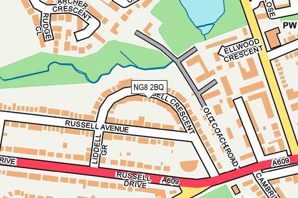 NG8 2BQ map - OS OpenMap – Local (Ordnance Survey)