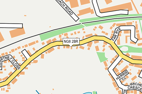 NG8 2BR map - OS OpenMap – Local (Ordnance Survey)