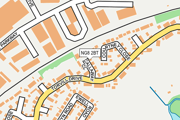 NG8 2BT map - OS OpenMap – Local (Ordnance Survey)