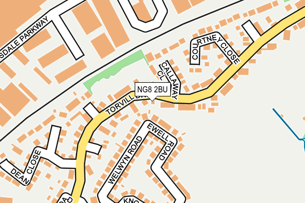 NG8 2BU map - OS OpenMap – Local (Ordnance Survey)
