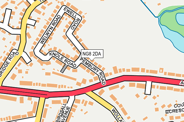 NG8 2DA map - OS OpenMap – Local (Ordnance Survey)