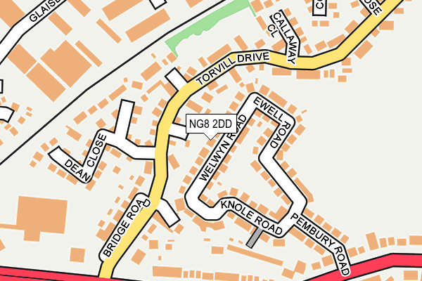 NG8 2DD map - OS OpenMap – Local (Ordnance Survey)