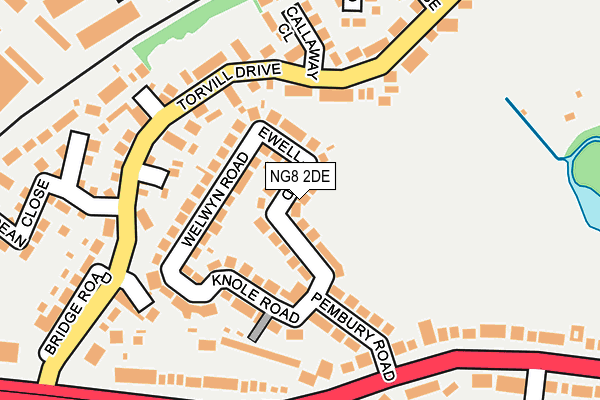 NG8 2DE map - OS OpenMap – Local (Ordnance Survey)