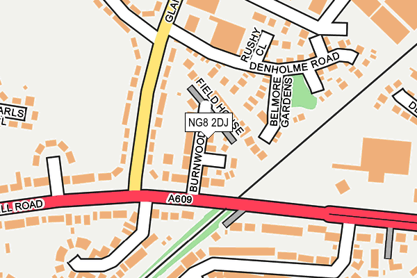 NG8 2DJ map - OS OpenMap – Local (Ordnance Survey)